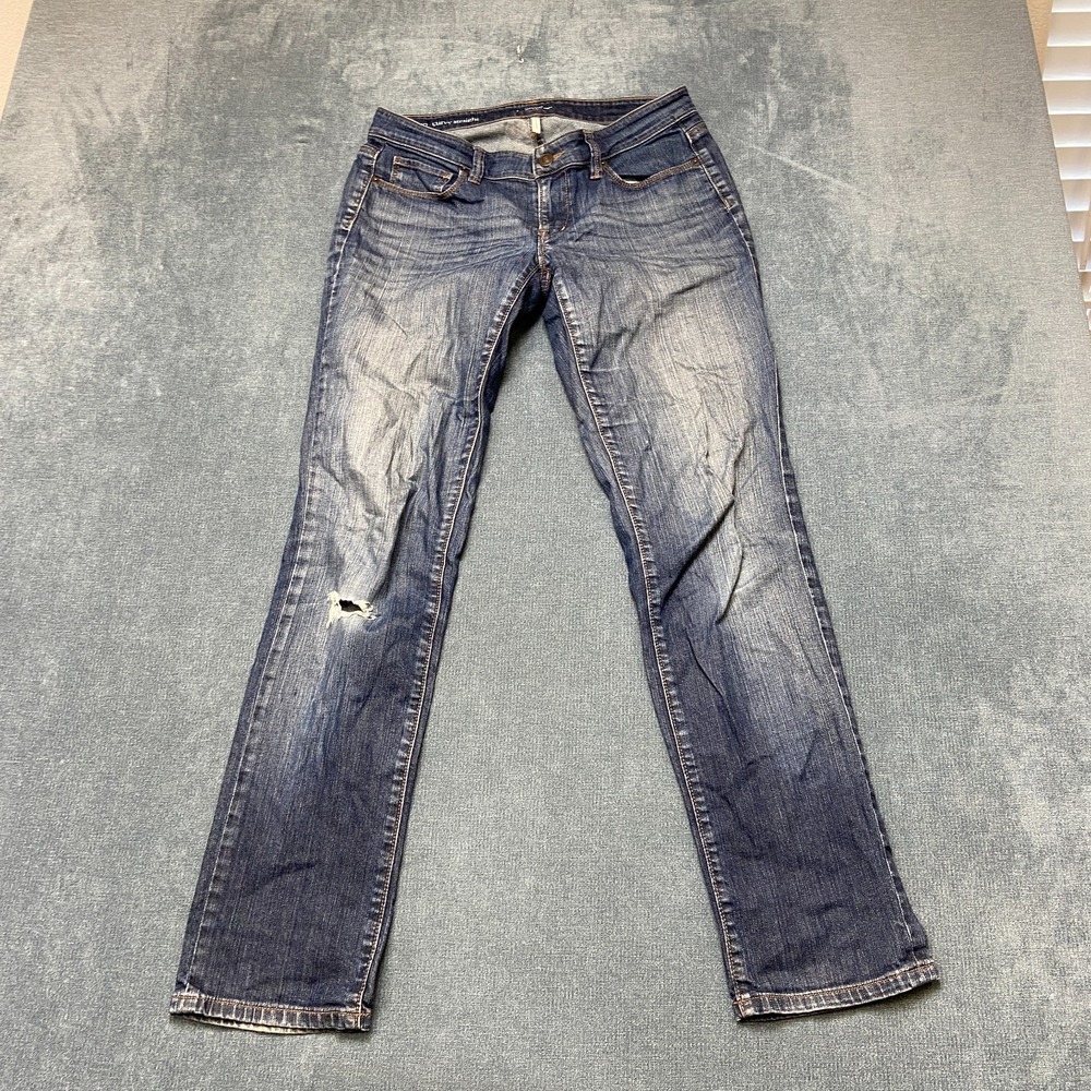 Ann Taylor Loft Curvy Straight Leg Jeans Womens 26/2 Blue Denim Medium Wash